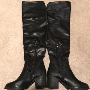 Black over the knee boots
